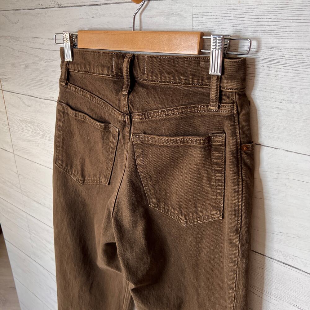 Abercrombie & Fitch Jeans Womens SZ 26/2R Brown The 90s Straight Ultra Rise - Picture 11 of 12